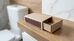 Placez une boîte d'allumettes derrière les toilettes et éliminez rapidement deux problèmes gênants.