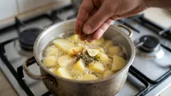 Ajoutez-le aux pommes de terre pendant la cuisson, elles seront délicieuses, parfumées et moelleuses.