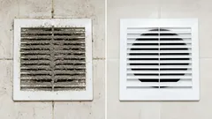 Une couche de poussière s'est accumulée sur la grille d'aération de la salle de bain. Comment éliminer la poussière à l'aide d'une technologie japonaise ?